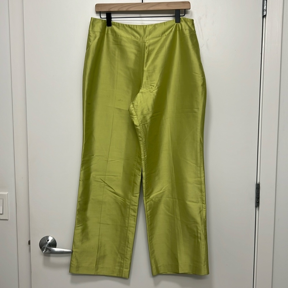 Y2K Like Green Pure Silk Talbots Pants